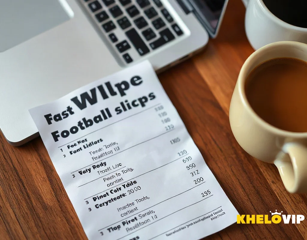 Betting slip with football odds and a laptop, explaining how to read odds on KHELOVIP.