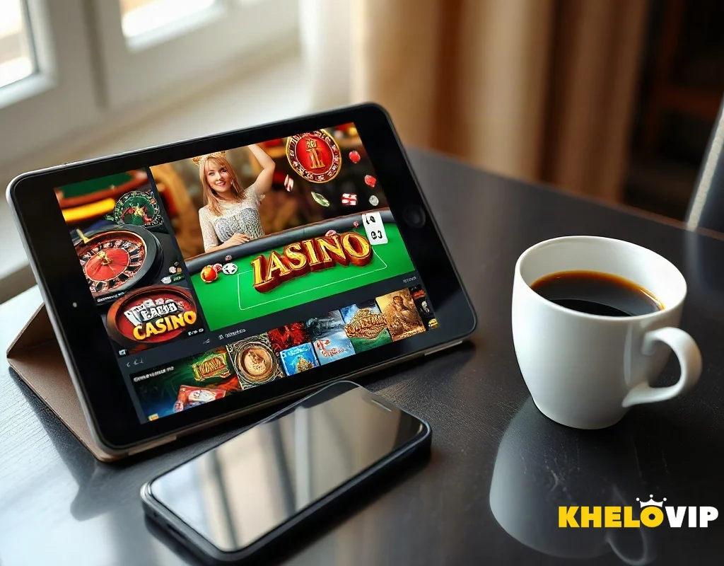 Mobile devices showing live casino games for convenient play