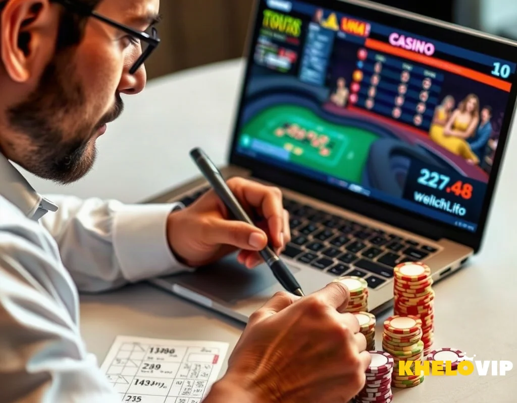 Player managing bankroll and strategies for live casino games