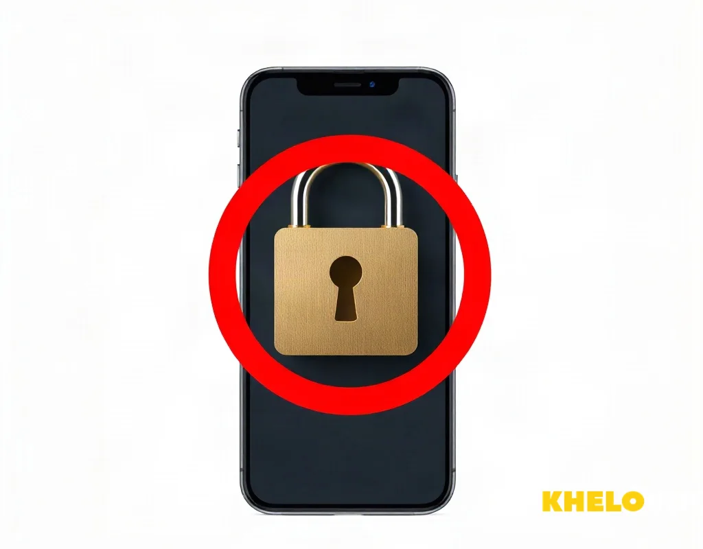 Smartphone with a lock icon representing secure gaming account